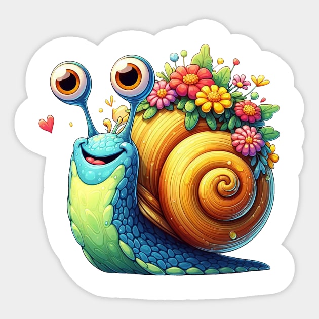 Cute Snail Sticker by Dmytro